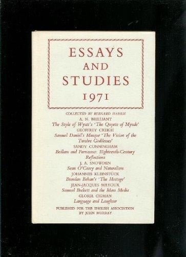 Essays and Studies-1971