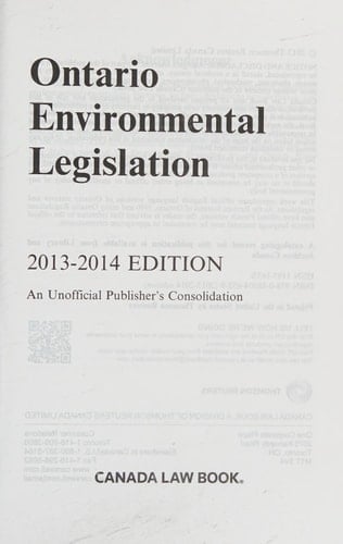 Ontario Environmental Legislation