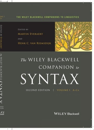 The Wiley Blackwell Companion to Syntax, 8 Volume Set