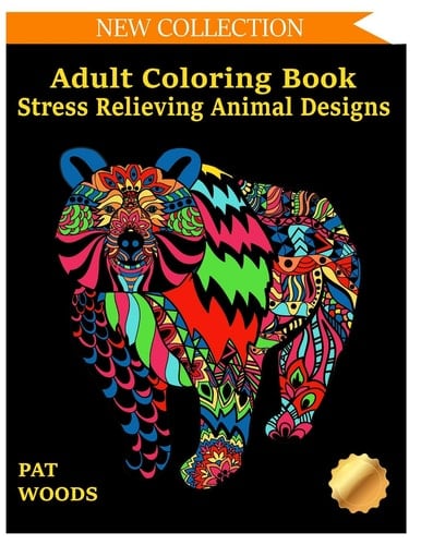 Adult Coloring Book Stress Relieving Animal Designs
