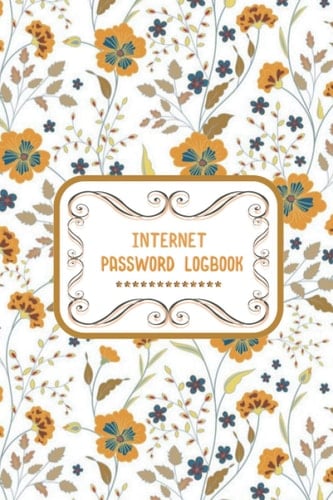 Internet Password Logbook: Flowral Background Internet Password Logbook