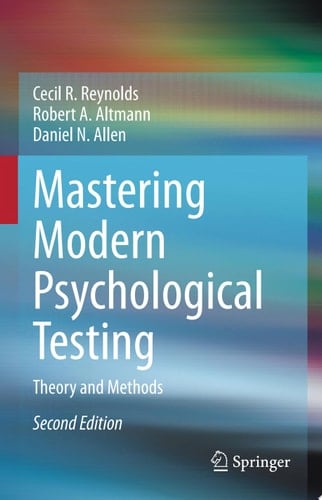 Mastering Modern Psychological Testing