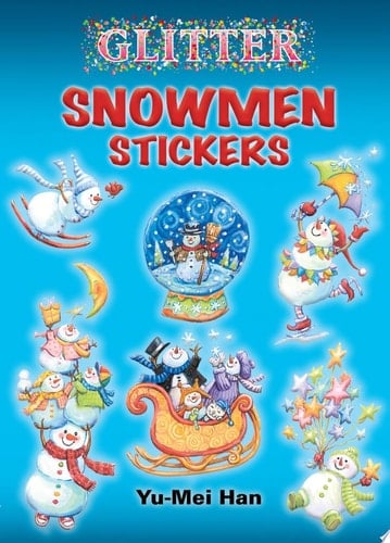Glitter Snowmen Stickers