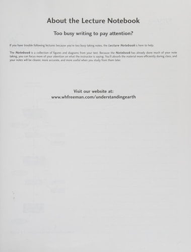 Lecture Notebook for Understanding Earth, Fourth Edition