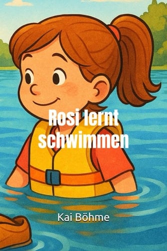 Rosi lernt Schwimmen! Die perfekte Kurzgeschichte zum Ausmalen für Kinder ab 2 Jahre als Geschenk oder Vorlesegeschichte (German Edition)