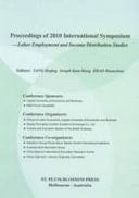 Proceedings of 2010 International Symposium Labor Employment and Income Distribution Studies