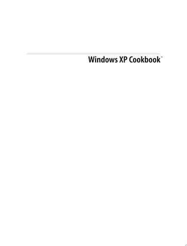 Windows XP Cookbook