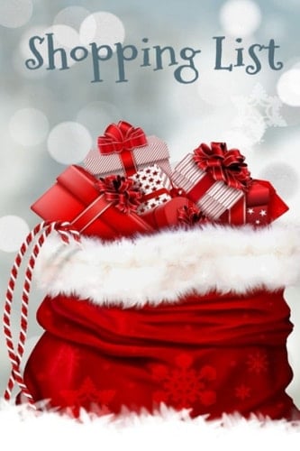 Shopping List | Holiday Spending Tracker | Naughty or Nice | 6" x 9"