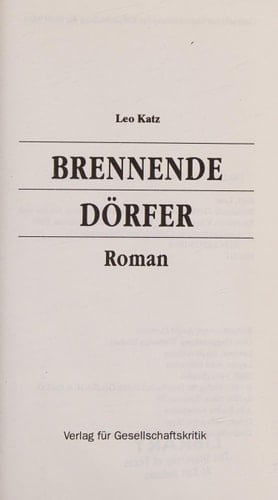 Brennende Dörfer