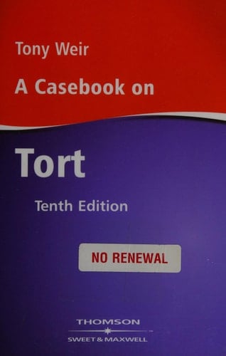 A Casebook on Tort