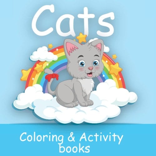 Cute Cats Coloring Book: Cartoon Cats, Kittens & Caticorns