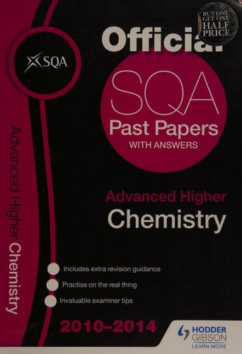 Advanced Higher Chemistry 2010-2014