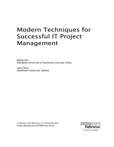 Modern Techniques for Successful IT Project Management