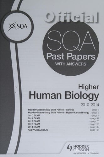 Higher Human Biology 2010-2014