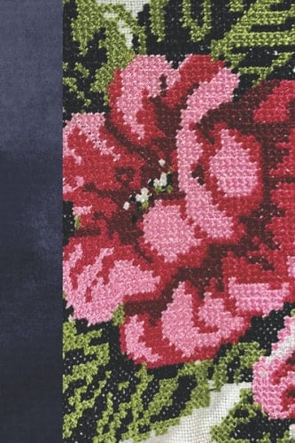 Cute Floral Embroidered Printed 100 Sheet Journal