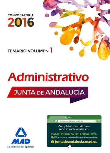 Administrativos de la Junta de Andalucía Turno Libre. Temario Volumen 1 (Spanish Edition)