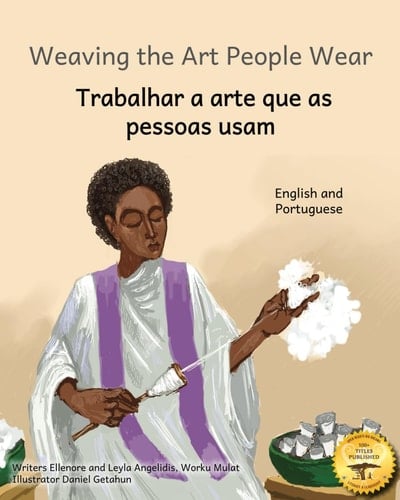 Weaving The Art People Wear Painting With Thread in Portuguese and English
