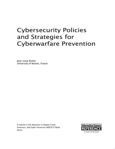 Cybersecurity Policies and Strategies for Cyberwarfare Prevention