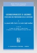 Giureconsulti e giudici. L'influsso dei professori sulle sentenze I. Le prassi delle Corti e le teorie degli studiosi
