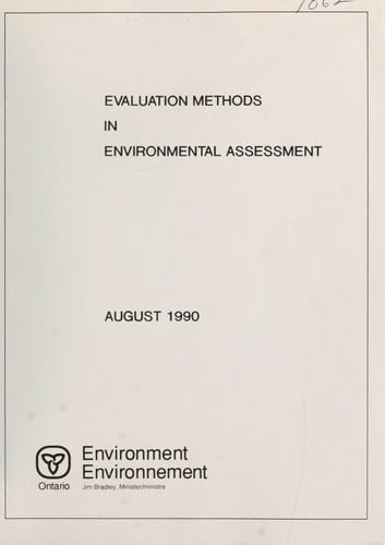 Evaluation Methods in Environmental Assessment