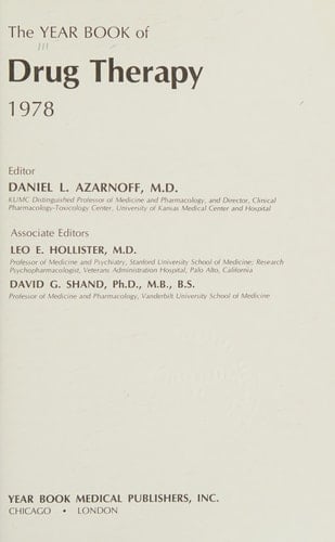 The Yearbook of Drug Therapy 1978