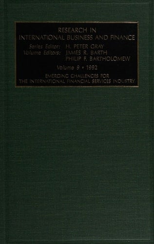 Research in International Business and Finance: Emerging Challenges for the International Financial Services Industry : 1992