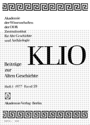 Klio. Band 59, Heft 1