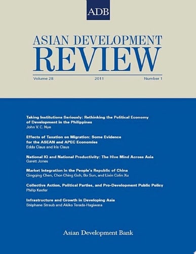 Asian Development Review Volume 28, Number 1, 2011