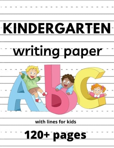 Kindergarten Writing Paper with Lines for Kids 120 Blank Handwriting Practice Paper with Dotted Lines, Perfect Gift for Birthday Halloween Or Christmas for Kids Volume 5