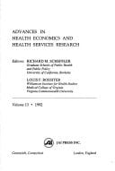 Advances in Health Economics and Health Services Research: 1992 (Advances in Health Economics & Health Services Research)