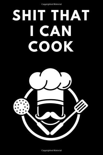 Shit that I can cook Recipes blank cookbook minimalist, floral design. Recipe Book to Write In