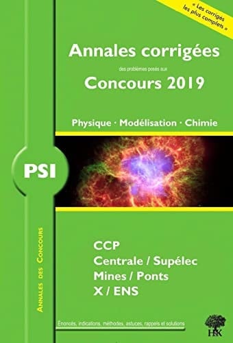 Physique - Modélisation - Chimie PSI