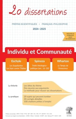 Individu et Communauté 20 dissertations avec analyses et commentaires