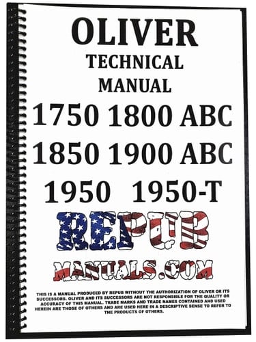 Oliver 1950 Technical Service Repair Shop Manual