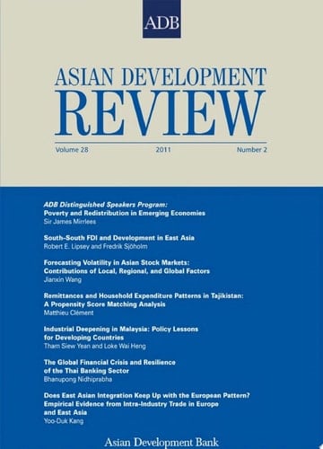 Asian Development Review Volume 28, Number 2, 2011