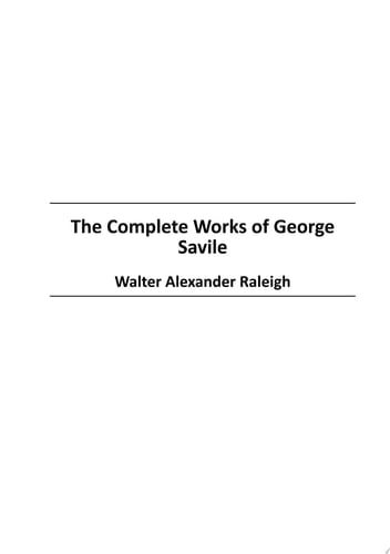 The Complete Works of George Savile