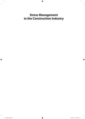 Stress Management in the Construction Industry