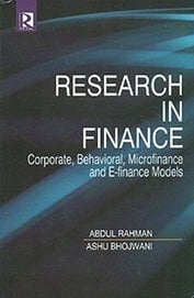 Research in Finance Corporate, Behavioral, Microfinance and E-finance Models