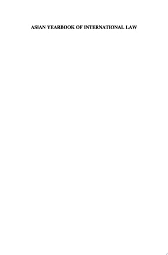 Asian Yearbook of International Law, Volume 6 (1996)