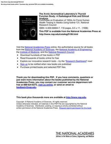 Arctic Aeromedical Laboratory's Thyroid Function Study A Radiological Risk and Ethical Analysis