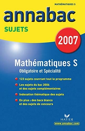 Mathématiques S Sujets 2007