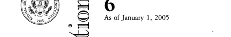 Code of Federal Regulations Tital 6: Homeland Security