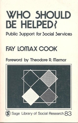 Who Should Be Helped: Public Support for Social Services (SAGE Library of Social Research)