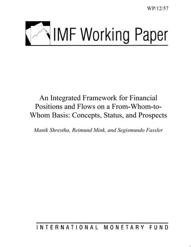 An Integrated Framework for Financial Positions and Flowson a From-Whom-To-Whom Basis Concepts, Status, and Prospects