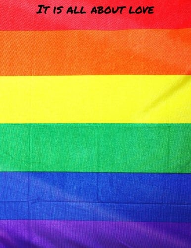 It is All About Love. Notebook. Pride - Large 8.5 x 11 - College Ruled 120 Pages