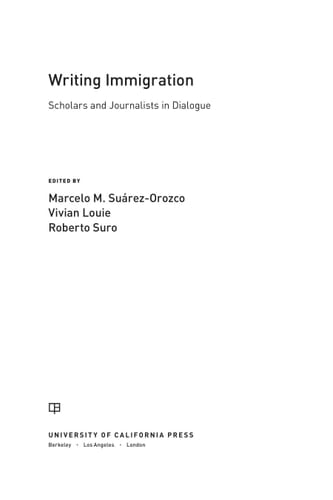 Writing Immigration Scholars and Journalists in Dialogue