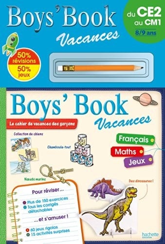 Boys' Book vacances du CE2 au CM1 8/9 ans