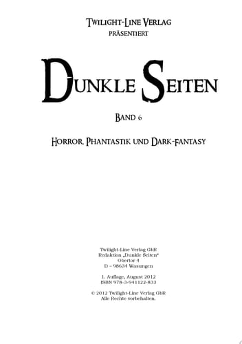 Dunkle Seiten VI Horror, Phantastik und Dark-Fantasy