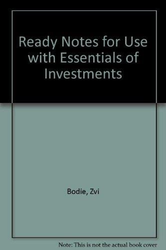 Essentials of Investments Ready Notes