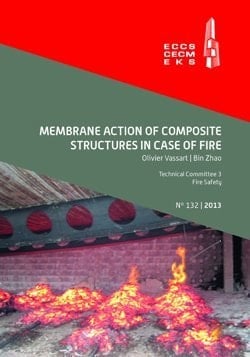 Membrane action of composite structures in case of fire